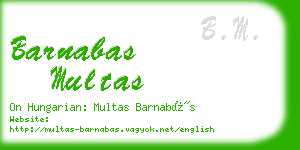 barnabas multas business card